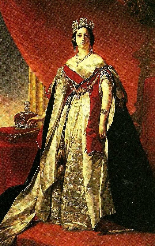 unknow artist en ung och vacker drottning victoria av stora brittranien oil painting image
